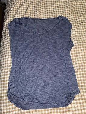 lululemon athletica Heather Navy V-Neck Tank Top